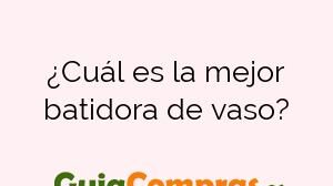 ¿Cuál es la mejor batidora de vaso?